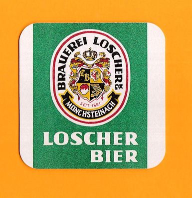Brauerei Loscher Münchsteinach - ein ungebrauchter Bierdeckel