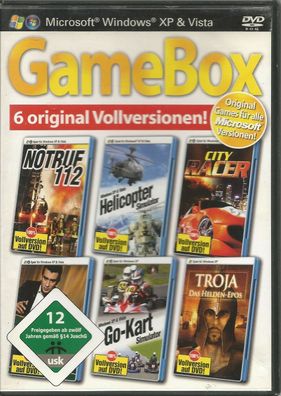 Microsoft GameBox (PC DVD-Box) 6 Vollversionen - OHNE Anleitung