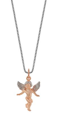 trendor Schmuck Damen-Halskette mit Engel-Anhänger 925 Silber 79138