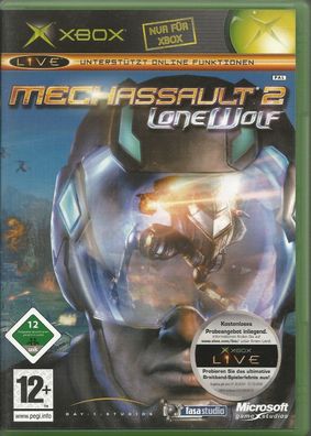 MechAssault 2 - Lone Wolf (Microsoft Xbox, 2005, DVD-Box) Top Zustand