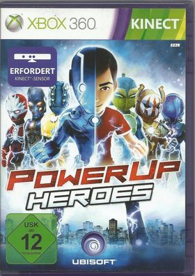 PowerUp Heroes (Microsoft Xbox 360, 2011, DVD-Box) Neuwertig