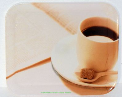 Tablett Kaffeemotiv Deko Küchendeko Geschenkidee 24,5 x 29,5 cm