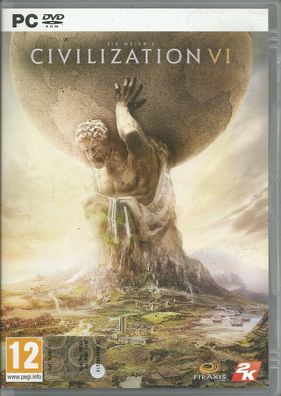Sid Meiers Civilization VI 6 (PC, 2016, DVD-Box ital. Cover) Mit Steam Key Code