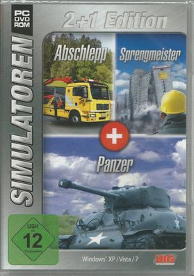 Simulator Bundel Abschlepp Sprengmeister Panzer Sim 2 + 1 Red (PC 2012 DVD-Box)NEU