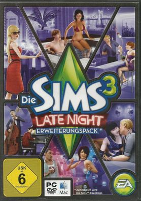 Die Sims 3: Late Night (PC-Mac 2010 DVD-Box) sehr guter Zustand, mit Origin Key