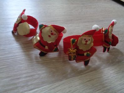 4 Serviettenhalter , Serviettenringe -weihnachtliches Motiv
