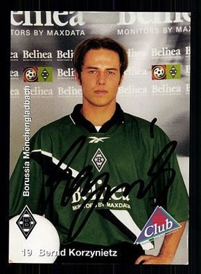 Bernd Korzynietz Borussia Mönchengladbach 1999-00 Autogrammkarte + A54281 KR