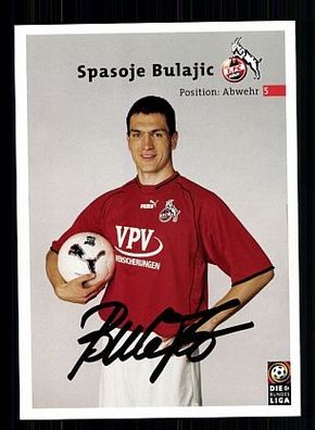 Spasoje Bulajic 1. FC Köln 2001-02 Autogrammkarte + A54357 KR