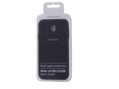Original Samsung Galaxy J7 (2017) Dual Layer Cover Schutzhülle Schwarz OVP