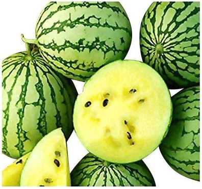 Gelbe Ananas-Melone -Wassermelone- 10 Samen (Gelbfleischig und Zuckersüß)