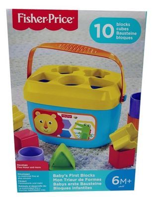 Fisher-Price Eimer mit bunten Spielzeug-Bausteinen für Babys ab 6 Monate