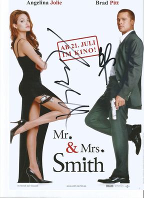 Mr. & Mrs. Smith Cast Autogramm Brad Pitt Angelina Jolie