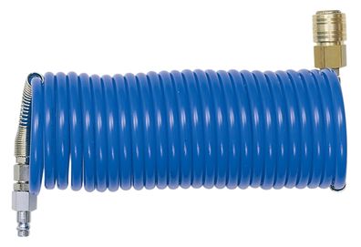 Schneider Druckluft-Spiralschlauch gestreckte Länge 7,5 - 10 m, polyamid, blau
