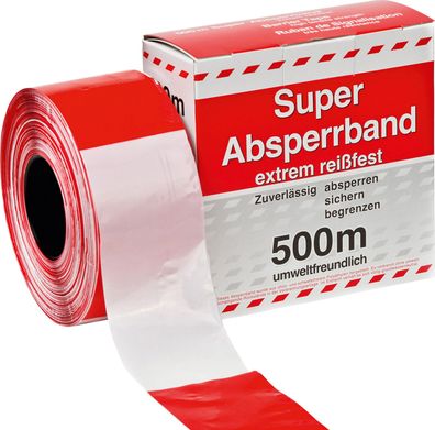 Folien-Absperrband Flatterband 80 mm Absperrband 500 m