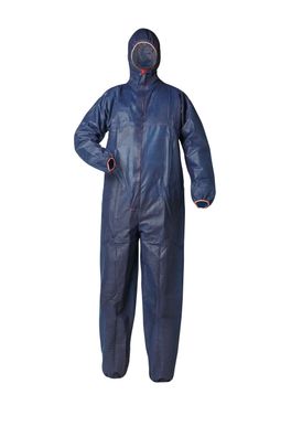 Einweg-Overall Einwegschutzanzug Arbeitsoverall Schutzanzug Schutzkleidung blau