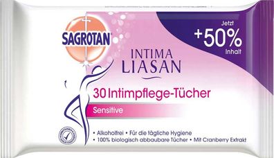 Sagrotan Intima Liasan Intimpflege Tücher sensitive 4er Pack
