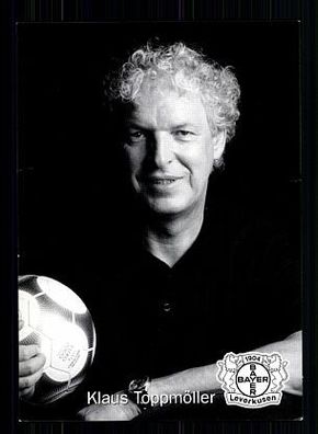 Klaus Toppmöller Bayer Leverkusen 2001-02 Autogrammkarte + A54425 KR