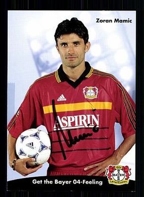Zoran Mamic Bayer Leverkusen 1997-98 Autogrammkarte + A54453 KR