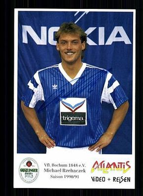 Michael Rzehaczek VFL Bochum 1990-91 Autogrammkarte + A54530 KR