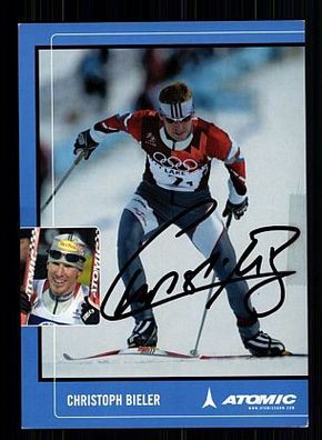 Christoph Bieler Autogrammkarte Original Signiert Skilanglauf + A54628 KR