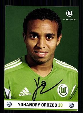 Yohandry Orozco VFL Wolfsburg 2011-12 Autogrammkarte + A 54826