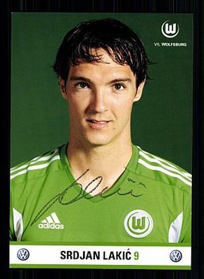 Srdjan Lakic VFL Wolfsburg 2011-12 Autogrammkarte + A 54830