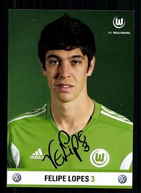 Felipe Lopes VFL Wolfsburg 2011-12 Autogrammkarte + A 54836