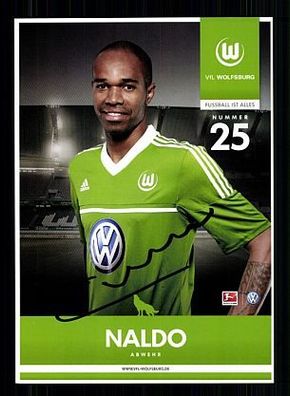 Naldo VFL Wolfsburg 2012-13 Autogrammkarte + A 54859