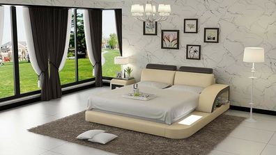 Luxus Bett Beleuchtung Lederbett Betten Sofa Big Ehe Polster 140/160/180 LB8808