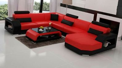 XXL Wohnlandschaft Ecksofa Sofa Couch Polster Garnitur Ecke Designer Linz U Form