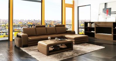 Ledersofa Couch Sofas XXL Ecksofa Wohnlandschaft L-Form Design Modern Sofa 3131