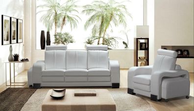 Sofagarnitur Polster Sofa Couch Sitz Set 3 + 2 Sitzer Couchen Sofas Leder Neu
