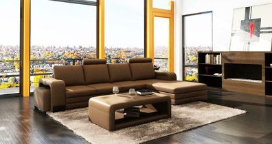 XXL Multifunktions Ledercouch Couch Big Sofa Polster Ecksofa Moderne Couchen