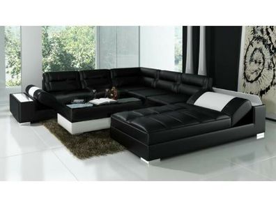 Wohnlandschaft Couch Polster Eck Garnitur Designer Ledersofa Big Sofa Sitz 842