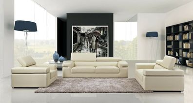 Sofa Couch Polster 3 Sitzer Leder Sofas Couchen Sitz Garnituren Design Club 8020