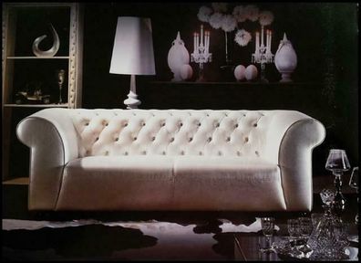 Chesterfield Garnitur Sofagarnitur Ledersofa Textil Stoff Polster Couch Sofa Neu