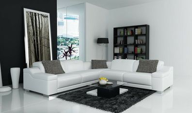 Ledersofa Sofa Couch Wohnlandschaft Ecksofa Eck Garnitur Design Modern K5002B