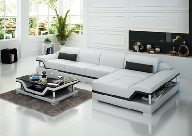 Design Ledersofa Sofa Couch Polster Eckgarnitur Sitzgarnitur Leder Couchen 8004C
