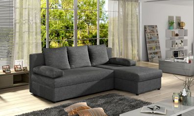 Moderne Schlafsofa Couch Polster Ecksofa Garnitur Bettfunktion Textil Leder Ecke