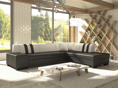 Design Ecksofa Schlafsofa Bettfunktion Couch Leder Textil Polster Sofas Neu 9943