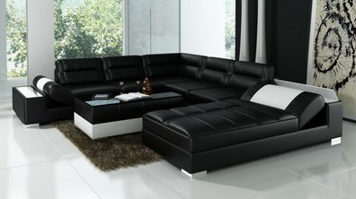 Ledersofa Sofa Couch Wohnlandschaft Ecksofa Garnitur Design Modern Sofa L6001