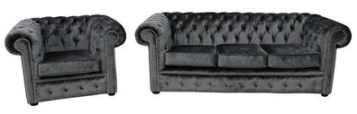Sofagarnitur Sofa Couch Komplette Luxus Polster Sitz Textil Garnitur 3 + 1 Neu #83