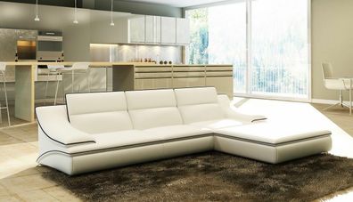 Ecksofa Leder Sofa Couch Polster Eck Sitz Wohnlandschaft Garnitur L Form A1160C