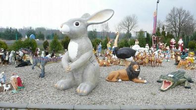 XXL Hase Werbung Aufsteller Hingucker Skulptur Tier Zoo Dekoration Garten 240cm