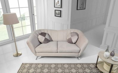 Design 2 Sitzer Relax Sofas Sofa Textil Polster Couch Stoff Schlafsofa Schlaf