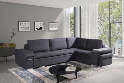 Polstersofa Loungesofa Couch Sitzgruppe Wohnzimmer mit Kissen Sofa L-Form Schlaf