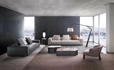 Italy Design Möbel Sofa Couch Polster Komplett Set Garnitur 4 + 3 + 1 Couchen Sofas