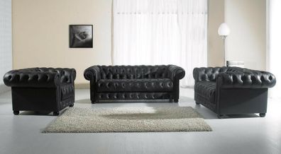 Ledersofa Sofa Couch Polster Couch 321 Leder Stoff Sofas Couchen Design Klassik