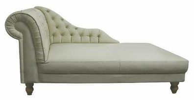 Chesterfield Chaiselounge Liege Couch Sofa Ledersofa Textil mit Kristallen NEU