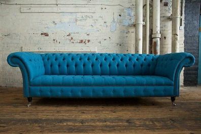 Sofa 4 Sitzer Sofa Polster Chesterfield Textil Sofas Design Luxus Stoffsofas Neu